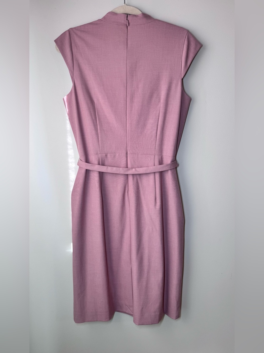 Ann Taylor Mauve Dusty rose pink Sheath Dress with matching belt - Picture 5 of 10
